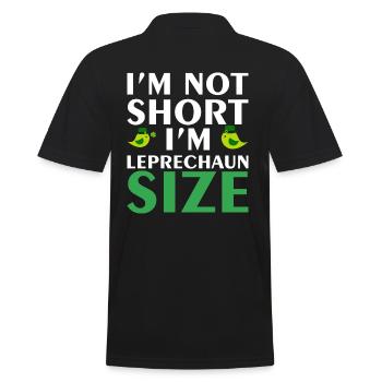 Im not short in leprechaum - Men's Polo Shirt - black - Back - Kai (181cm)