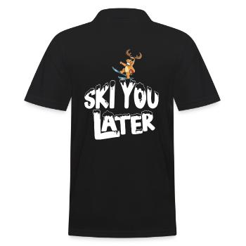 Ski You Later Elch Ski Vacation Apres Ski Shirt - Polo Homme - noir - Dos - Kai (181cm)