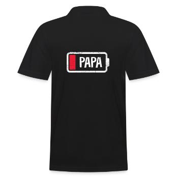 Papa batterie batterie énergie vide grunge - Polo Homme - noir - Dos - Kai (181cm)