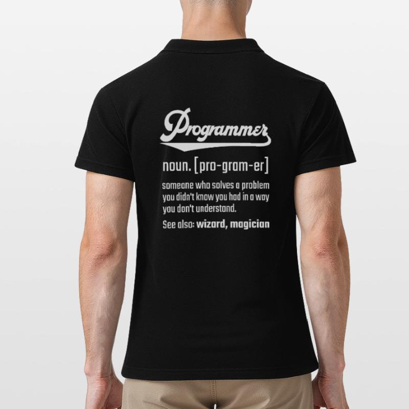 Programmer Programmierer noun Nomen Definition Männer Poloshirt