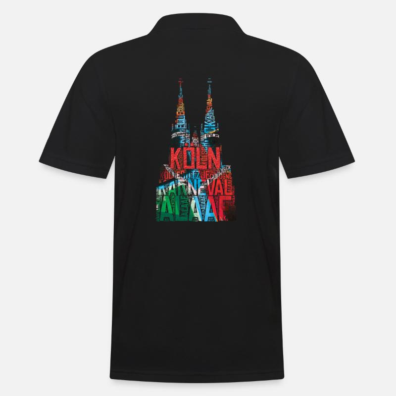 Kölner Dom Köln Karneval - Männer Poloshirt - Schwarz