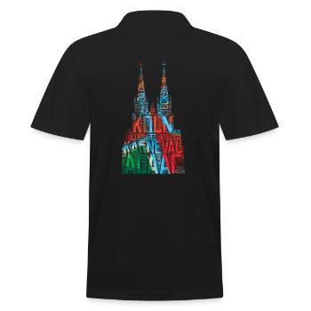 Kölner Dom Köln Karneval - Männer Poloshirt - Schwarz - Hinten - Kai (181cm)