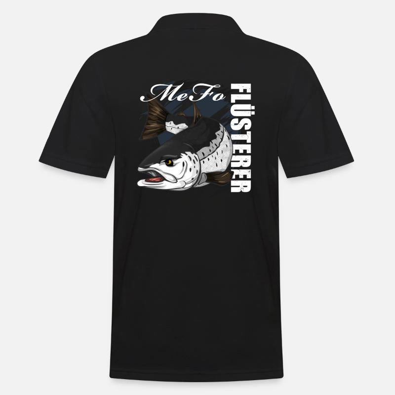 Meerforellen Flüsterer - Angeln - Männer Poloshirt - Schwarz