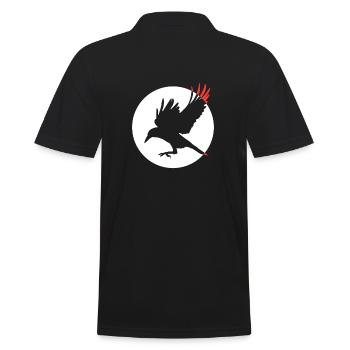 Raven crow - Men's Polo Shirt - black - Back - Kai (181cm)