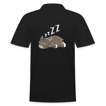 Sleeping buffalo - Men's Polo Shirt - black - Back - Kai (181cm)