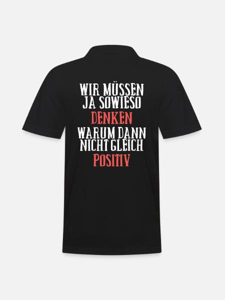 Positiv Denken - Männer Poloshirt - Schwarz