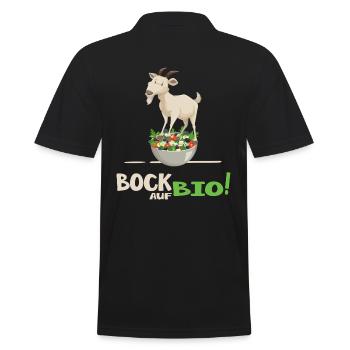 vegan bock auf bio veganlife - Männer Poloshirt - Schwarz - Hinten - Kai (181cm)