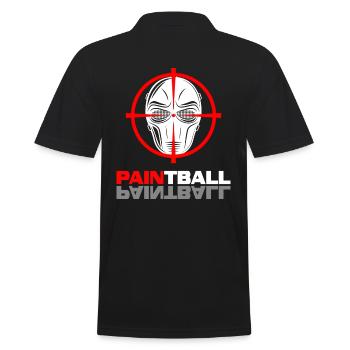 paintball paintballer gotcha - Männer Poloshirt - Schwarz - Hinten - Kai (181cm)