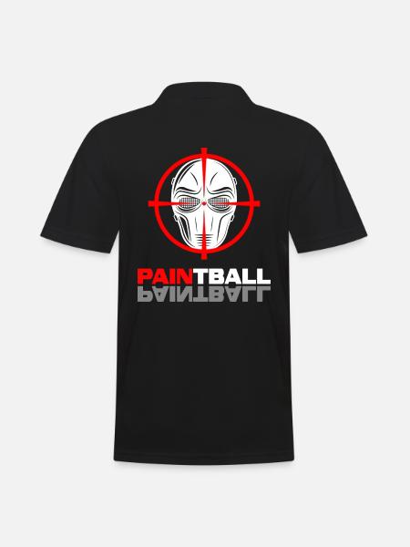 paintball paintballer gotcha - Men's Polo Shirt - black