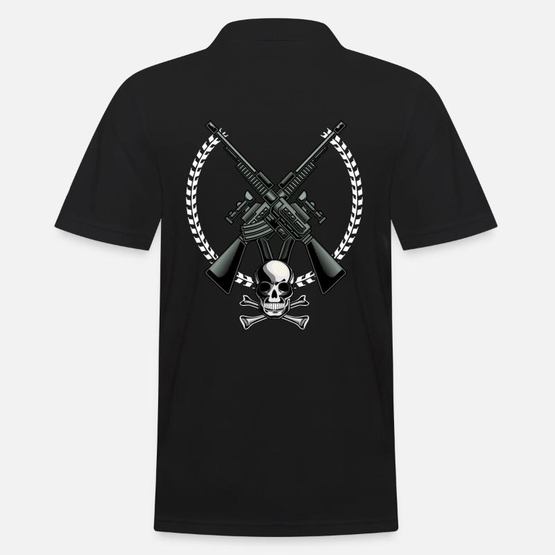 Waffen - Männer Poloshirt - Schwarz