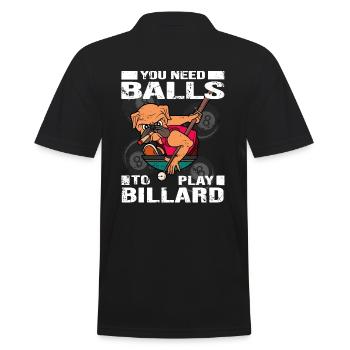 Billard billard billard billard joueur de billard disant - Polo Homme - noir - Dos - Kai (181cm)