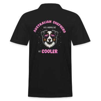 Aussie - comme un chien normal mais rose plus froid - Polo Homme - noir - Dos - Kai (181cm)