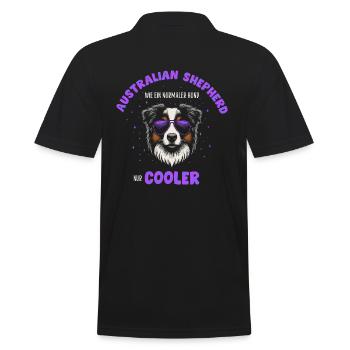 Aussie - comme un chien normal, mais violet plus froid - Polo Homme - noir - Dos - Kai (181cm)