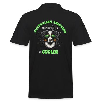 Aussie - comme un chien normal, mais vert plus froid - Polo Homme - noir - Dos - Kai (181cm)