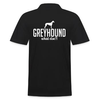 GREYHOUND what else - Männer Poloshirt - Schwarz - Hinten - Kai (181cm)