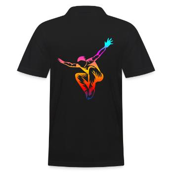 Parkour - Men's Polo Shirt - black - Back - Kai (181cm)