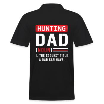 Chasseur Chasseur Papa Père Dire - Polo Homme - noir - Dos - Kai (181cm)