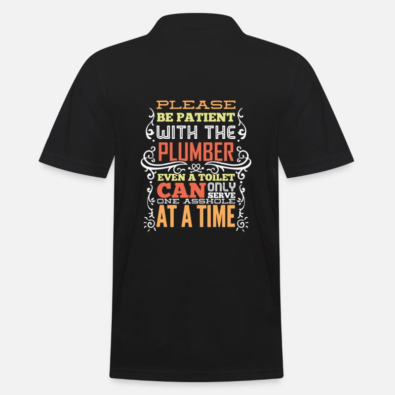 Klempner Spruch Lustig Geschenk - Männer Poloshirt - Schwarz