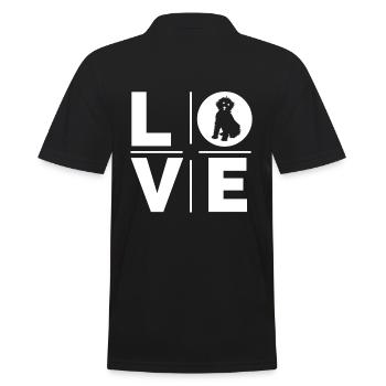Bernedoodle Love - Men's Polo Shirt - black - Back - Kai (181cm)