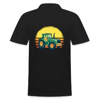 Tractor tractor driving - Men's Polo Shirt - black - Back - Kai (181cm)