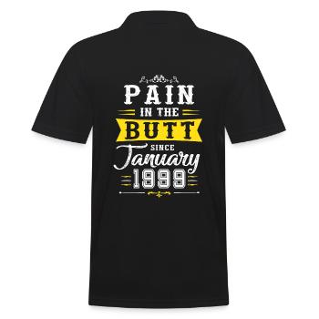 Douleur aux fesses depuis janvier 1999 - Polo Homme - noir - Dos - Kai (181cm)