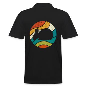 Retro Vintage Rabbit Rabbit - Men's Polo Shirt - black - Back - Kai (181cm)