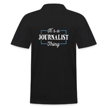 Un journaliste dit que c’est un truc de journaliste - Polo Homme - noir - Dos - Kai (181cm)