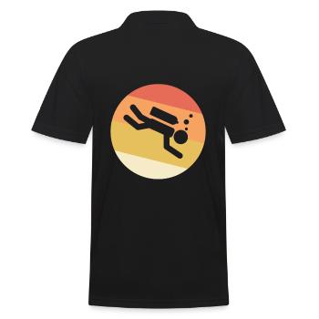 Plongeur vintage - Polo Homme - noir - Dos - Kai (181cm)