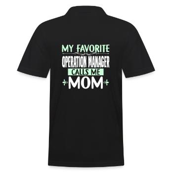 Mutter Bester Betriebsleiter - Männer Poloshirt - Schwarz - Hinten - Kai (181cm)