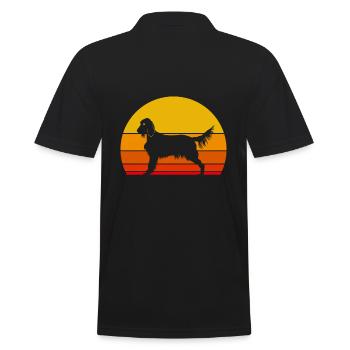 Irish Setter - Männer Poloshirt - Schwarz - Hinten - Kai (181cm)