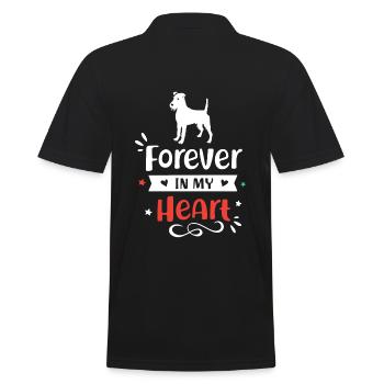 Irish Terrier Forever in My Heart - Men's Polo Shirt - black - Back - Kai (181cm)