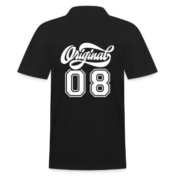 Original Jahrgang 2008 - Männer Poloshirt - Schwarz - Hinten - Kai (181cm)