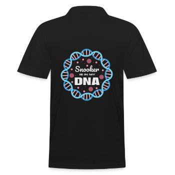 Snooker ist in meiner DNA - Männer Poloshirt - Schwarz - Hinten - Kai (181cm)