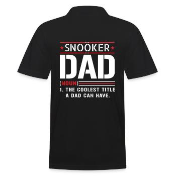 Snooker Papa Vater Spruch - Männer Poloshirt - Schwarz - Hinten - Kai (181cm)