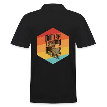 Great not perfect - Men's Polo Shirt - black - Back - Kai (181cm)