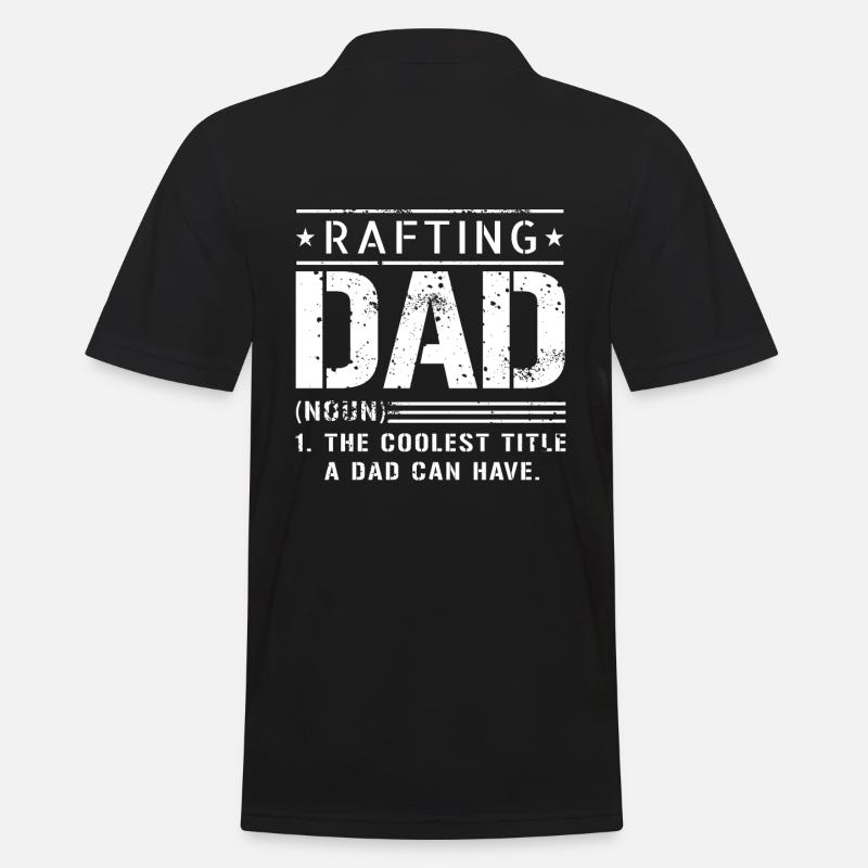 Coolster Papa Rafting - Männer Poloshirt - Schwarz
