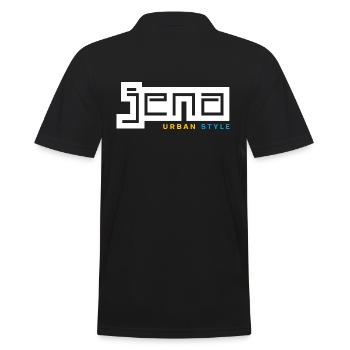 Jena Urban Style - Männer Poloshirt - Schwarz - Hinten - Kai (181cm)