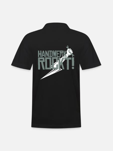Handwerk rockt - Männer Poloshirt - Schwarz