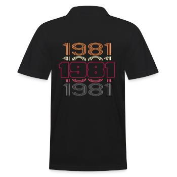 1981 Anniversaire Meilleure Soirée Disco Rétro - Polo Homme - noir - Dos - Kai (181cm)