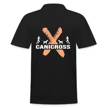 Canicross canicross-girl dog run dog sport - Men's Polo Shirt - black - Back - Kai (181cm)