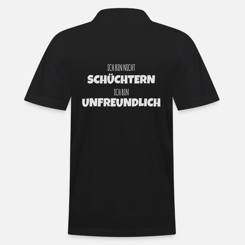 Ich bin nicht schüchtern ich bin unfreundlich - Männer Poloshirt - Schwarz