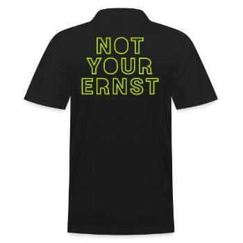 NOT YOUR ERNST - Männer Poloshirt - Schwarz - Hinten - Kai (181cm)