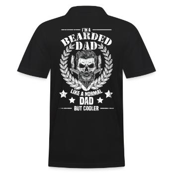 Dad Beard Beard Skull Best Daddy Cooler - Men's Polo Shirt - black - Back - Kai (181cm)