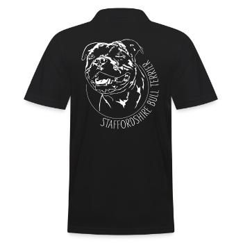 STAFFORDSHIRE BULL TERRIER Portrait de chien Wilsigns - Polo Homme - noir - Dos - Kai (181cm)