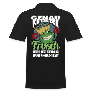 Ich der Frosch den Du schon immer gesucht hast - Männer Poloshirt - Schwarz - Hinten - Kai (181cm)