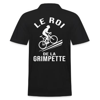velo le roi de la grimpette humour vélo homme - Polo Homme - noir - Dos - Kai (181cm)