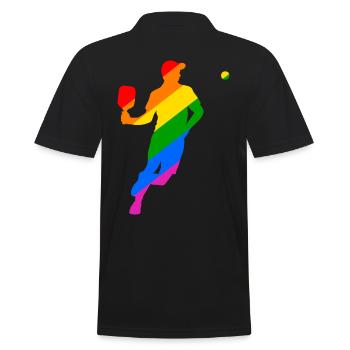 LGBTQ Pickleball - Polo Homme - noir - Dos - Kai (181cm)