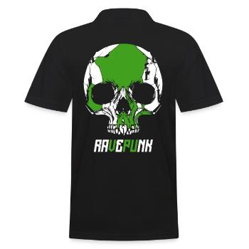 RavePunk Skull - Men's Polo Shirt - black - Back - Kai (181cm)
