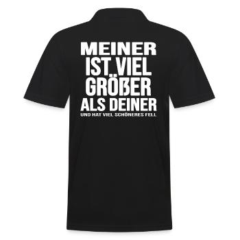 Hund Hundewiese Hundetrainer dog-memes Fellfarbe - Männer Poloshirt - Schwarz - Hinten - Kai (181cm)
