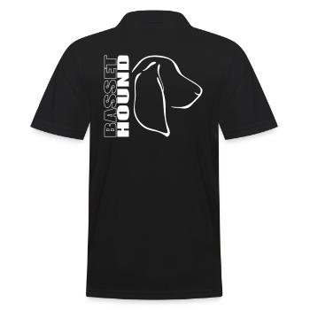 BASSET HOUND PROFIL - Polo Homme - noir - Dos - Kai (181cm)